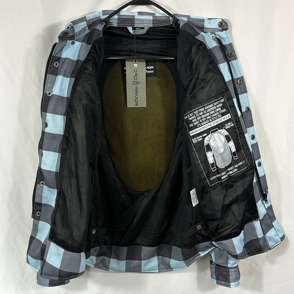 Road Armor by Skull Riders CE Level 1 Armor Pads Motorcycle Safety Shirt Jacket - Picture 3 of 13